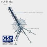 Model H-085 300-520 MHz UHF MUOS SATCOM Fixed Helical Antenna