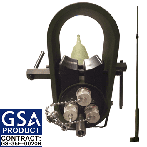 Model D2218-A VHF/UHF/VHF 2-Piece Air Traffic Control MULDIPOL™ Omni Military Antenna