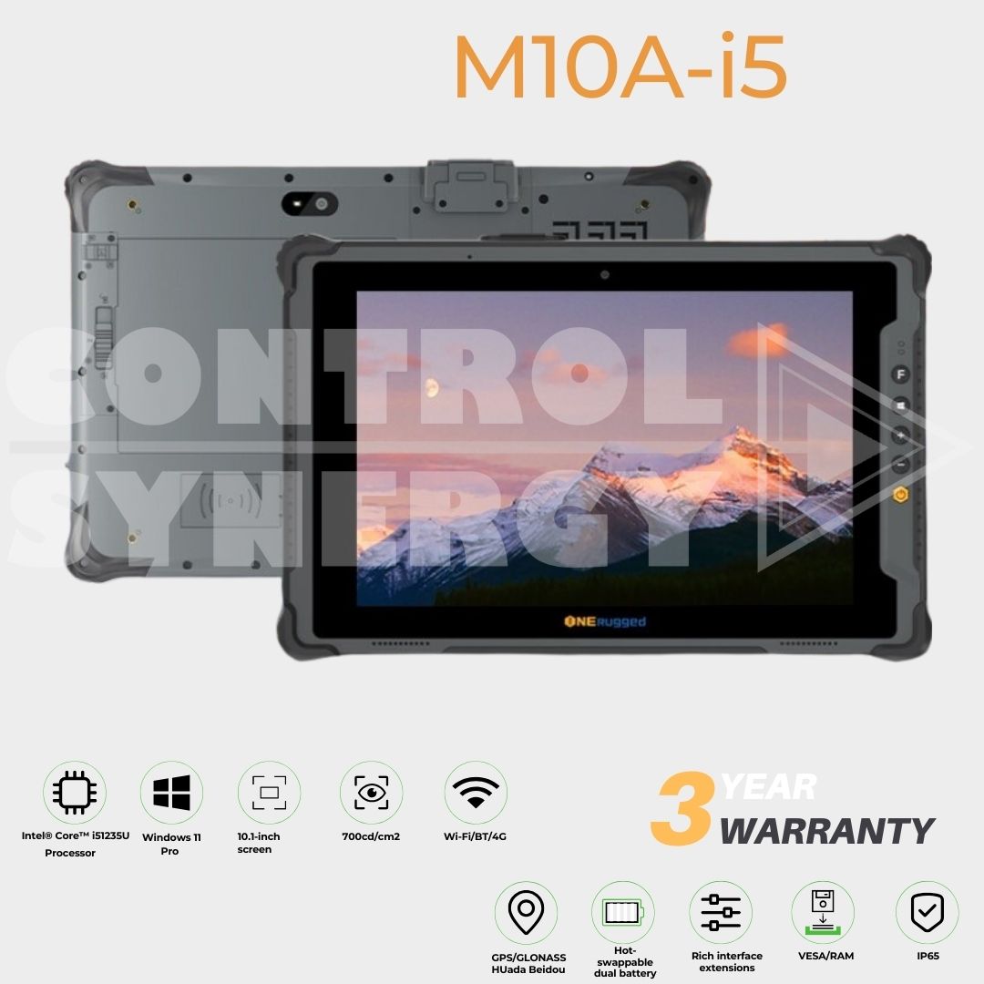 ONERugged 10″ Tablet – Intel® Core™ i5-1235U Windows 11 Pro with Options (M10A-i5)