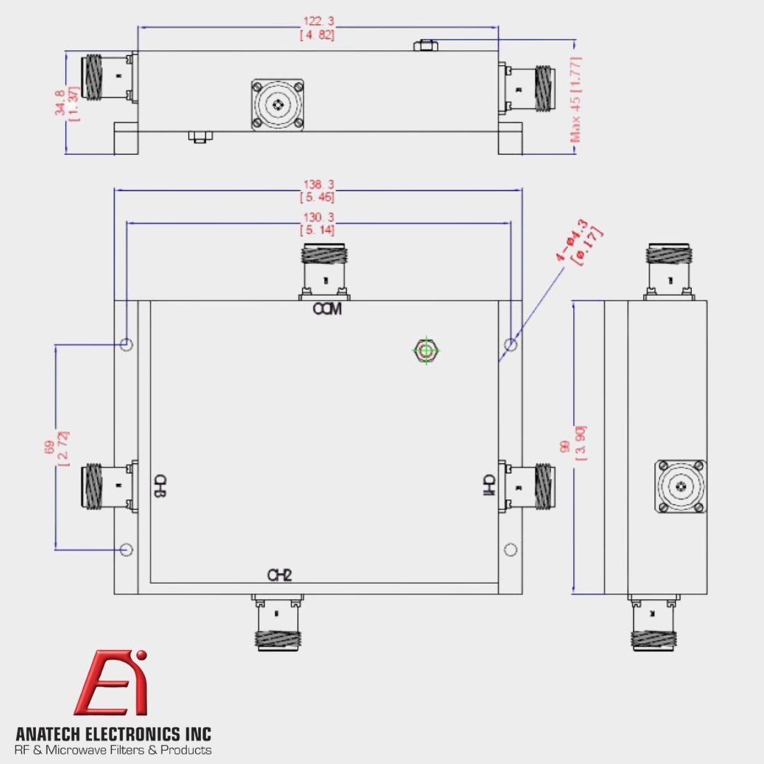 ANATECH - 2450 MHZ / 4900 MHZ / 7350 MHZ TRIPLEXER - Image 2